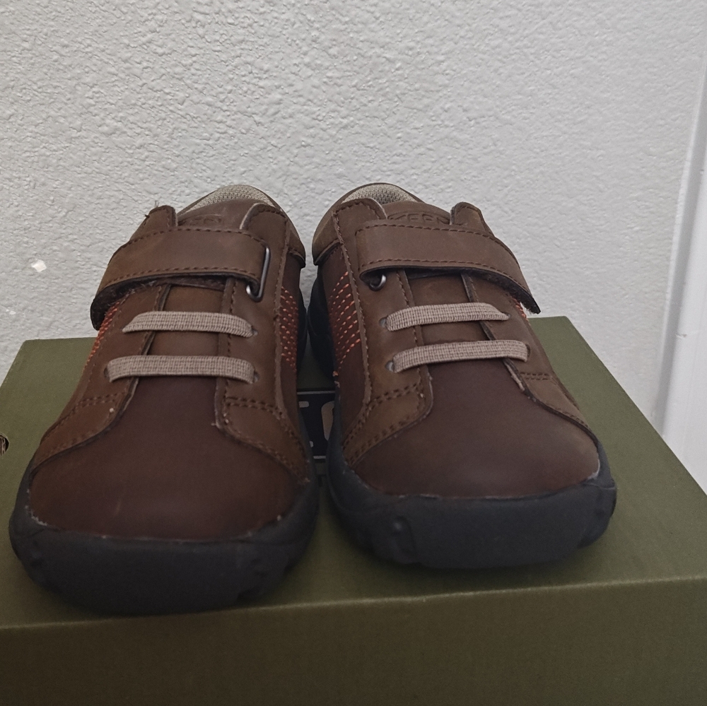 Keen Austin II Shoes Leather Oxford Brown Orange Water Resistant New in Box 11 - Picture 3 of 10